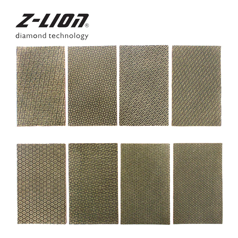 Z-LION 2 шт. алмазная шлифовальная наждачная бумага 90*55 мм гальванический абразивный шлифовальный лист стекло керамический камень ручной инструмент для полировки