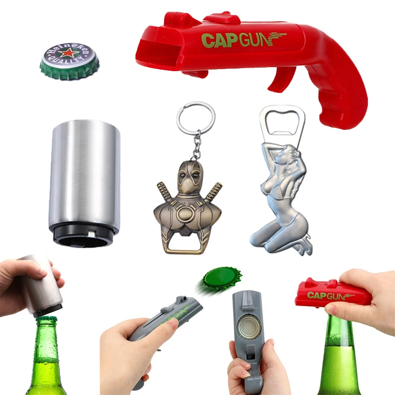 1pcs Hammer Shaped Beer Bottle Opener Portable Keychain Metal Tools Infinity Thanos Gauntlet Soda Glass Caps Remover Openers