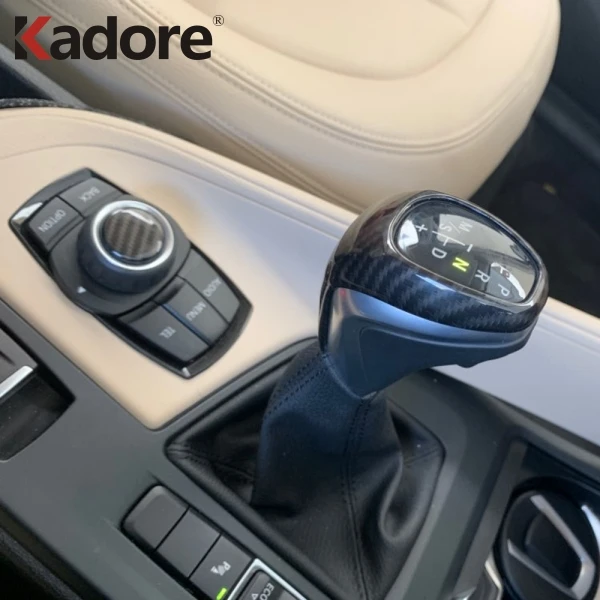 

For BMW 2 Series Active Tourer/X1 2016 2017 2018 (F45 F46 F48) Carbon Fiber AT Car Gear Shift Knob Head Cover Trim Accessories