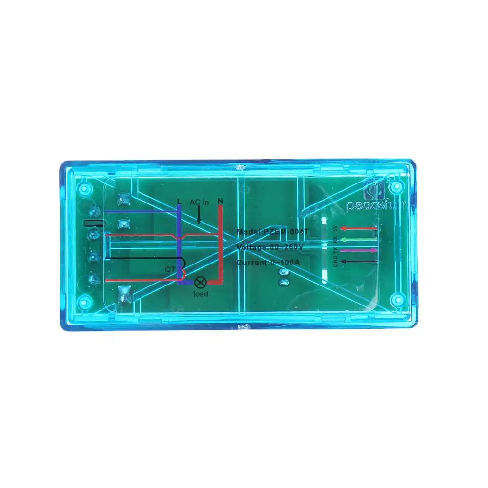 NEW PZEM-004T Update AC Communication Box Power Energy Watt Meter Volt Amp PF Frequency Kwh Voltmeter 100A Module+Open CT