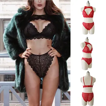 

Sexy Fashion Lingerie Set Women Lace Floral Push Up Bra Set Wire Free G-String Underwear Set Bras Lingerie Femme Lenceria