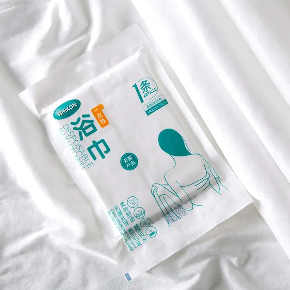 Disposable Shower Bath Towels, No Rinse Bathing Shower Wipes, Compact Towels Body Hair Cleaning Dry Bath Wipes