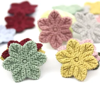 

64Pcs 2.5cm Sakura hexago flower Padded Appliques For children's crafts headwear Accessories DIY Hair Clips Decoration wholesale