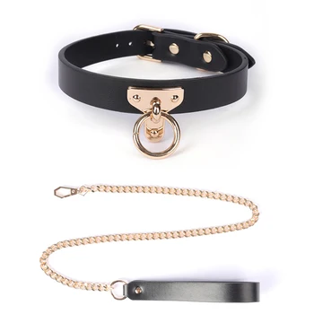 Luxury Bed Bondage Set Genuine leather BDSM Kits Restraint Handcuffs Collar Gag Erotic Sex Toys For Women Couples Adult Games 5