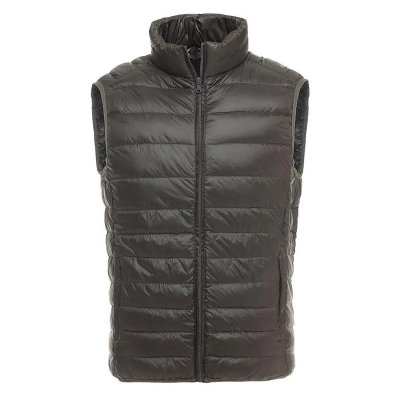 

Spring Autumn Down Vest Men Casual Slim Sleeveless Jacket Winter Ultralight White Duck Down Vest Male Warm Waistcoat Thin Jacket