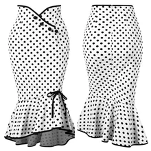 Modis/Женская юбка в Корейском стиле, в горошек, белый, черный, клетчатый карандаш с бантом, kawaii faldas mujer moda