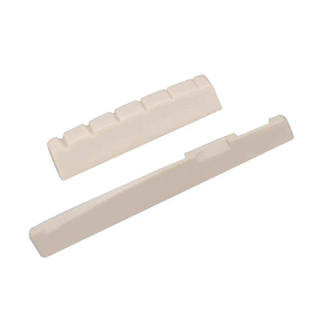 1 Set Left Handed Acoustic Guitar Saddle Nut Slotted for Guitar Parts Accessories 1 Set Left Handed Acoustic Guitar Saddle Nut Slotted for Guitar Parts Accessories