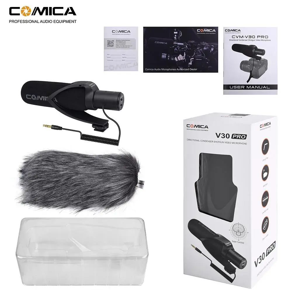 CVM-V30 PRO Супер-кардиоидный направленный конденсаторный видео микрофон CVM-V30 PRO Микрофон набор для фотографии R60