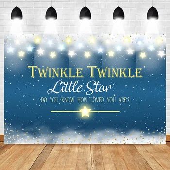 

Twinkle Twinkle Little Star Backdrop Shining Star Decoration Backdrops Starry Sky Background for Baby Shower Birthday Party
