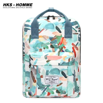 

New Women's Backpack Female Backpacks School bag For Girls Fashion Backpack Waterproof canvas Travel Bag laptop 14 15.6 inch