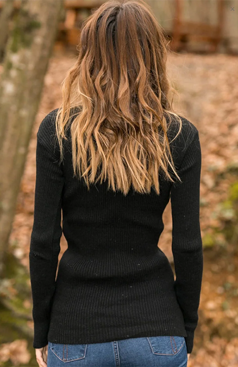 Classic women turtleneck sweater slim autumn pullover women sweater winter 2019 tight warm jumper winter clothes female CDR899 (8)