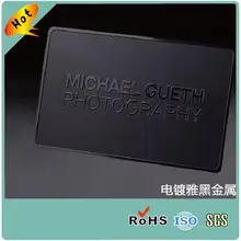 Матовая черная металлическая визитная карточка с собственным логотипом