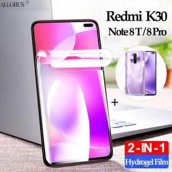 Перейти на Алиэкспресс и купить защитное стекло , гидрогелевая пленка Redmi K30 4G/5G бампер чехол редми нот8 про 8 т воздушной подушкой чехлы сяоми-к30-про K30 Xiaomi Note 8 T 8Pro мягкая задн...