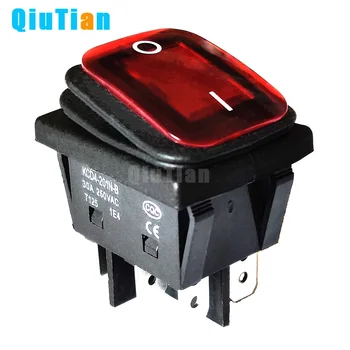 

on off 30A/250V Heavy Duty 6 pin DPST IP67 Sealed Waterproof T125 Auto Boat Marine Toggle Rocker Switch with LED 12V 220V 30x22