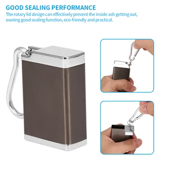 

Smoke Ash Tray Mini Ashtray Outdoor Keychain Metal Pocket Holder Portable Ash Holder Zinc Alloy Durable Ash Can With Lid