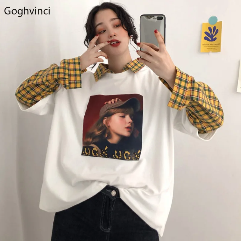 

Hoodies Women Long Sleeve Sweet Korean Style Pullover Hooded Womens Clothing Chic Lovely High Quality Simple Streetwear Trendy