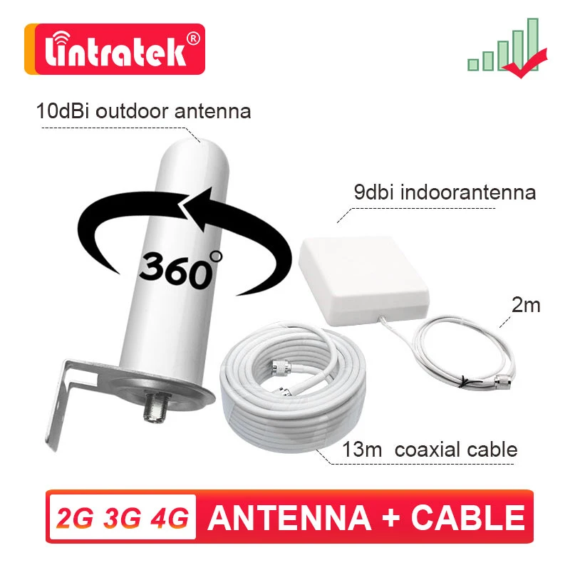 2G 3G 4G LTE GSM UMTS комплект антенны 360 ° наружный + внутренний коаксиальный кабель для