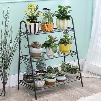 

3 Tiers Shoe Rack Organizer Metal Iron Storage Rack Holder Home Organizer Flower Pot Stand Shelf Garden Decor Assembled Racks