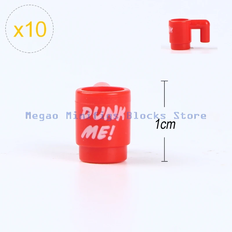 New 10 Pcs/lot Accessories For Building Blocks Figures Honey Pot Plate Slingshot Trophy Basketballs Wine Glass Toys For Children