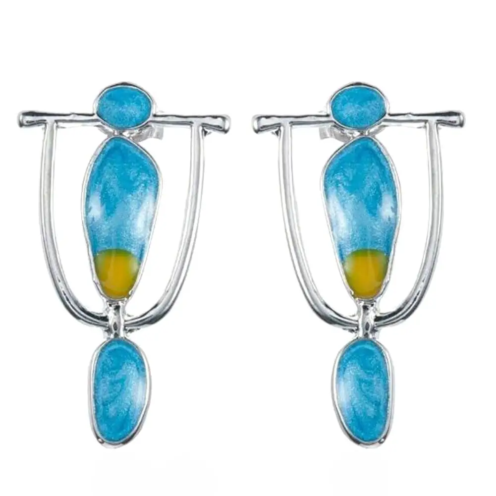 

Female Fashion Faux Gemstone Alloy Dangle Ear Drop Earrings Beach Jewelry Gift