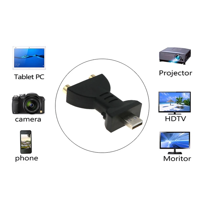 AV Head USB2.0 на 2RCA материнский видео кабель адаптер Revolution 2 RCA Женский для всех