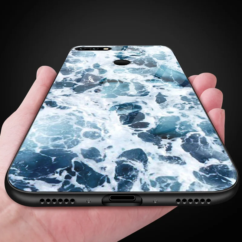 Чехол для телефона для Huawei Honor 6X 7A 7C 9Lite 7X 8A 8X ТПУ закаленное Стекло крышка Y6 Y9 Y7 премьер-профессионал Magic2 модная сумочка