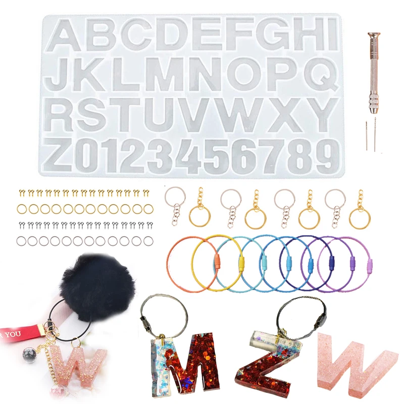 Stampo in resina epossidica grande alfabeto,Modelli di alfabeto lettera superiore A-Z,Stampo in silicone 4D per decorazione fai da te
