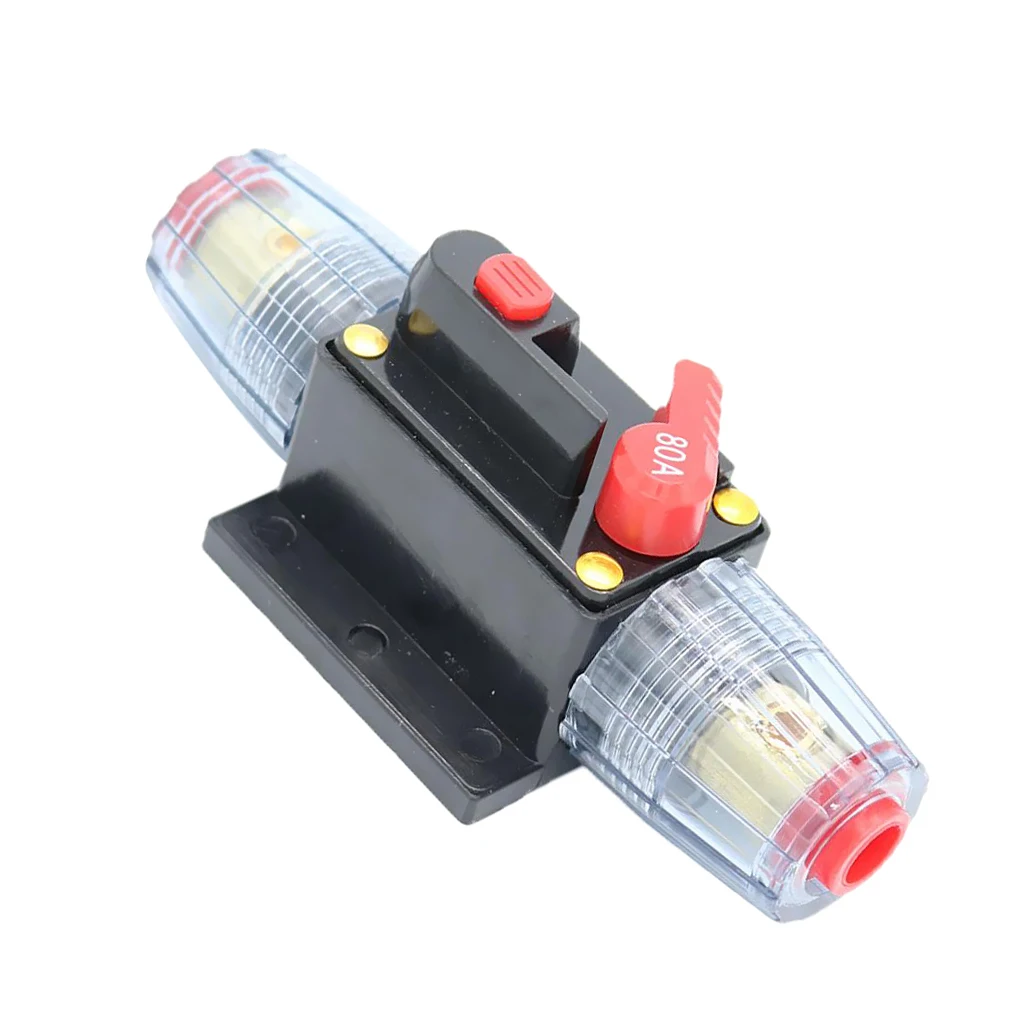 80AMP Car Boat DC 12V-24V Car Stereo Audio System Circuit Breaker Reset Fuse