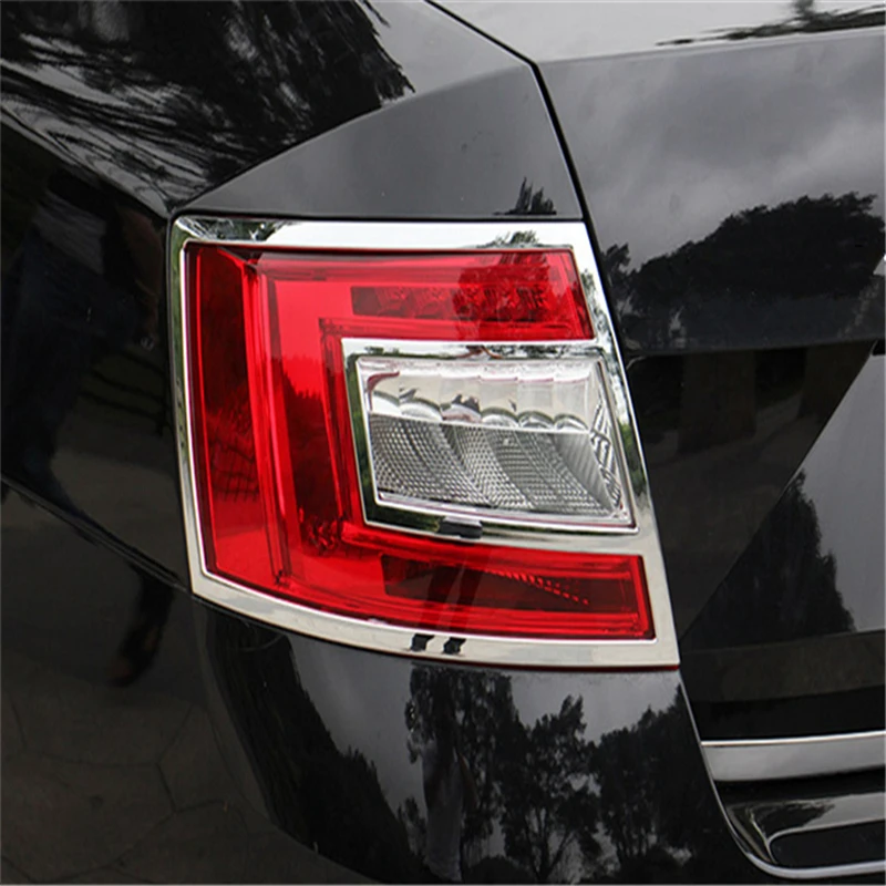 

WELKINRY car auto cover for Skoda Octavia III 5E3 NL3 NR3 2012 2013 2014 2015 2016 2017 ABS chrome rear tail lamp light trim