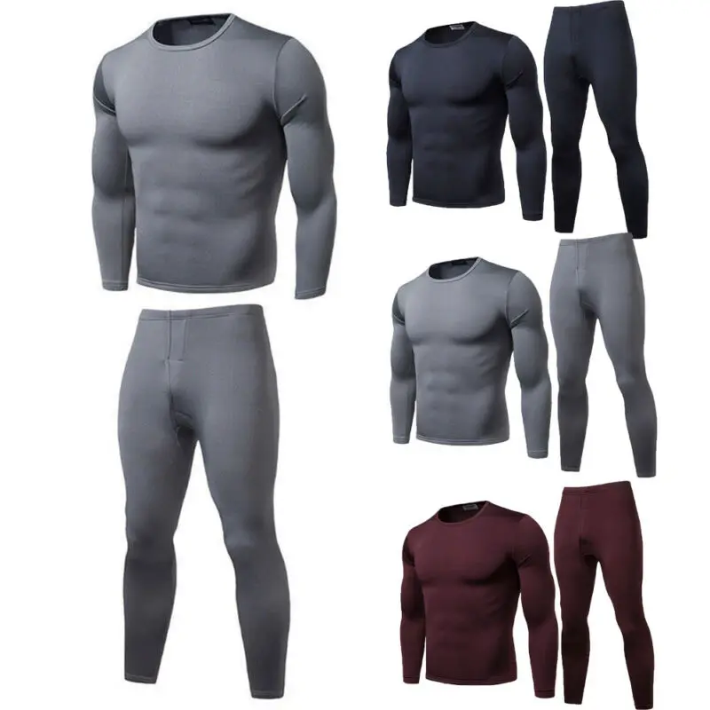 Winter Men Thermal Underwear Sets Elastic Warm Fleece Long Johns for Polartec Breathable Thermo Suits | Мужская одежда