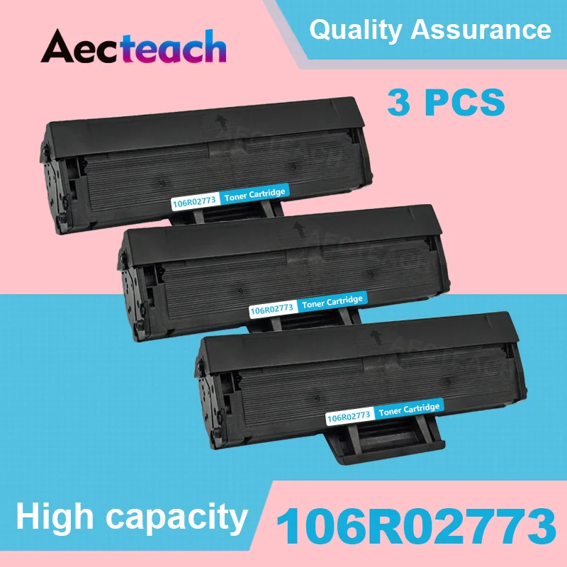 

Aecteach 3 Pack 1.5K 106R02773 MEA toner cartridge For Xerox WorkCentre 3025 Phaser 3020 P3020 WC3025 Black&White Laeser printer