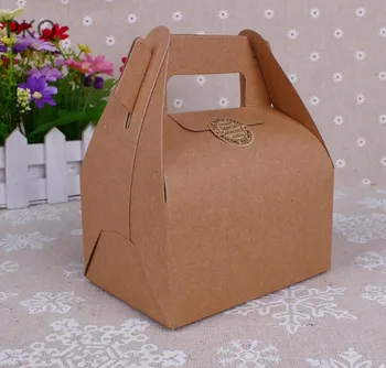 

20pcs/lot Natural Kraft Paper Cake Box,Party Gift Packing Box,Cookie/Candy/Nuts Box/DIY food Paper Box,cup cake packaging box