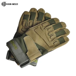 Guantes tácticos de dedo completo para hombre y mujer, manoplas militares del Ejército para Paintball, combate, ciclismo, medio nudillo duro, Airsoft