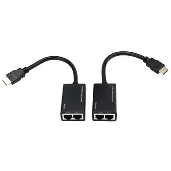 

Portable Lan Cable2PC HDMI ExtenderBy Cat5e / Cat 6 For HDMI Over RJ45 Cat5e Cat6 UTP Lan Cable Computer Accessories