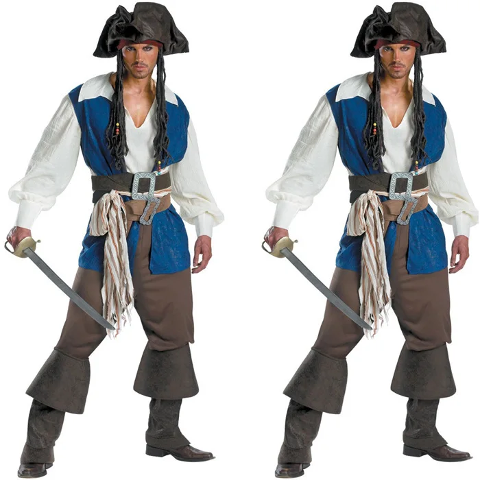 

Halloween Adult Female Costume Masquerade Male Pirates Caribbean Captain Performs Costume Pirate Captain Cosplay Costume