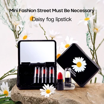 

Lipstick Set Matte Lasting Moisturizing Mini Lipstick Lip Balm Set Box Explosion Waterproof Non-stick Cup Nourish Lip Gloss TSLM