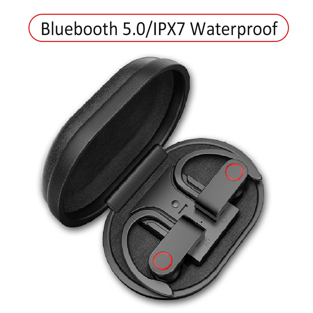 Беспроводные спортивные наушники TWS Bluetooth 5 0 гарнитура с ушным крючком
