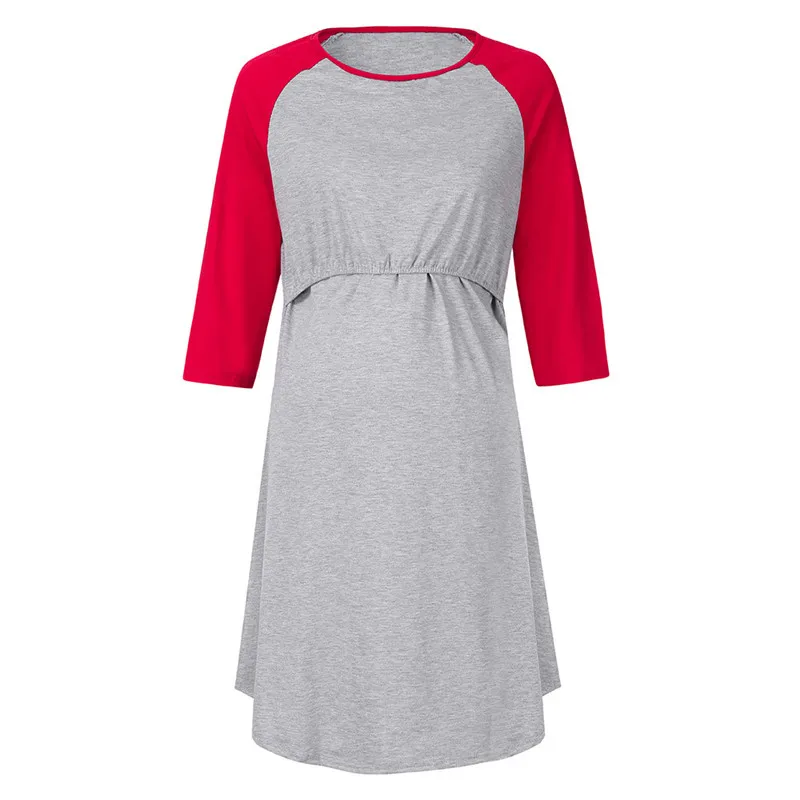 WENDYWU женское платье для беременных Zwangerschaps Kleding ночная рубашка для кормящих грудью беременных платье хлопковое Ночное платье