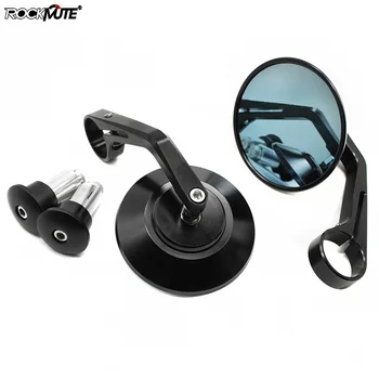 

Universal Motorcycle Mirror Aluminum Handlebar End Rearview Side Mirrors Cafe Racer For SUZUKI HAYABUSA GSXR1300 GSXR 1000/F