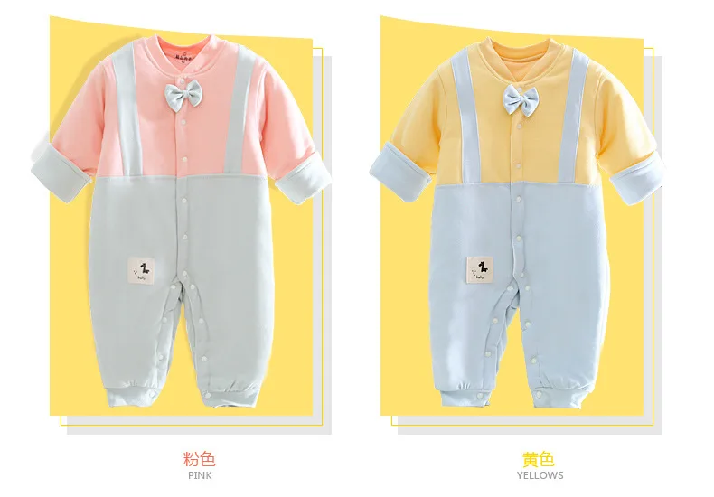 Qi baby wa/толстый комбинезон с хлопковой подкладкой для младенцев; комбинезон с открытой промежностью; теплая куртка с хлопковой подкладкой для новорожденных; Детский комбинезон; сезон осень-зима
