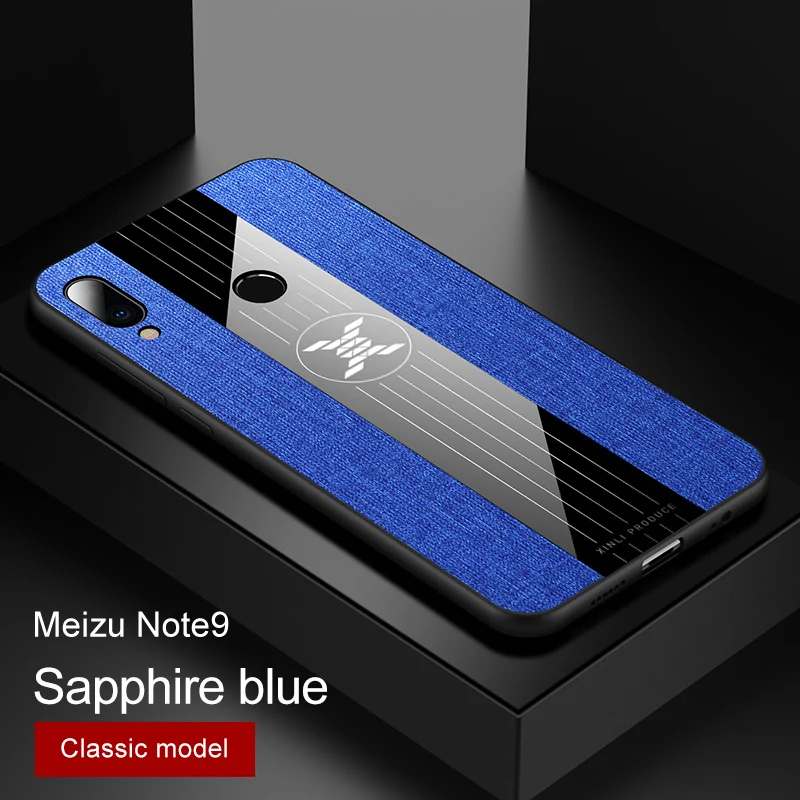 Тонкий мягкий чехол для Meizu Note8 Note9, чехол с защитой от пота, Магнитная подставка для телефона Meizu Note 9 Note 8, противоударный чехол Funda - Цвет: Blue Without Ring