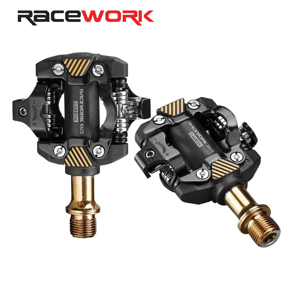 RACEWORK pedales de bicicleta de montaña, Pedalen automático, de paleta Spd, tacos, reposapiés, autobloqueo para rodamientos de ciclismo| Pedal de bicicleta| - AliExpress
