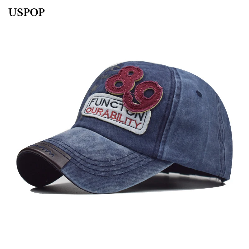 USPOP женские мужские бейсболки вышитая буква бейсболка моющаяся бейсболка хлопковая кепка унисекс номер 89 патч Козырек Кепка