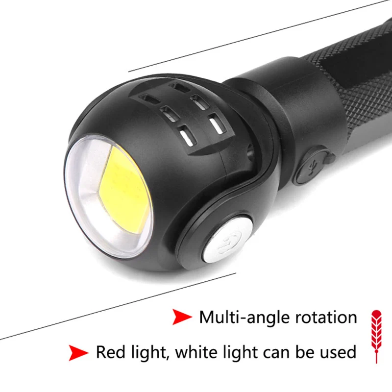 ZK5 дропшиппинг T6 COB с магнитным креплением светодиодный вспышка светильник фонарь 360 Вращение рабочий светильник походный светильник s Пеший Туризм Фонарь USB зарядное устройство