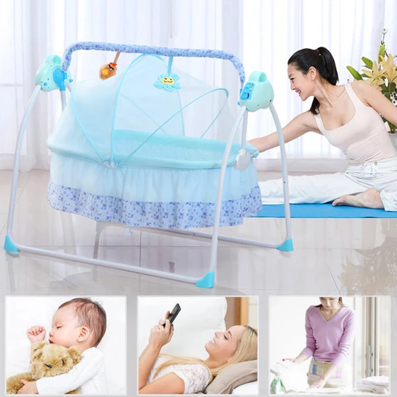 Smart Rocking Chair Baby Electric Rocking Bed Newborn Cradle Baby Sleeping Mother Relaxing for