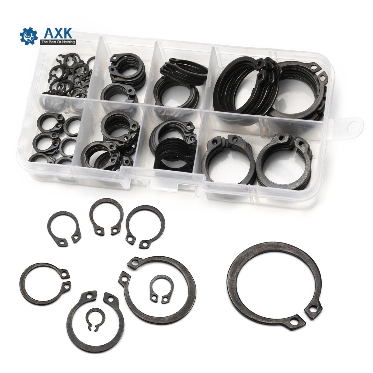 External Retaining Circlips Assortment Kit Snap Ring Clip Washers