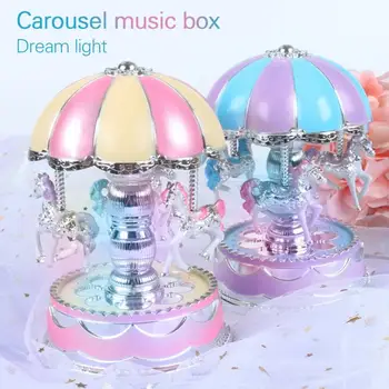 

LED Classic Carousel Light Music Box Music Box Flash Light Musical Romantic Girls Perfect Gift Toy
