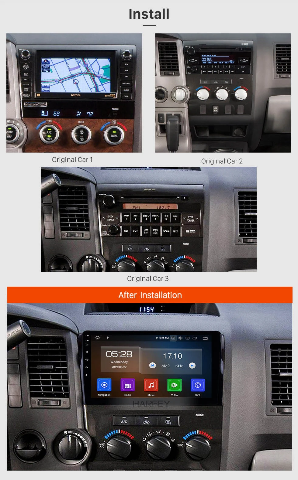 Top Harfey Android 9.0 IPS 8-CORE RAM 4GB 10.1 inch Head Unit Player For Toyota Sequoia 2006-2014 Car GPS Navigation Radio Stereo 1 Top Harfey Android 9.0 IPS 8-CORE RAM 4GB 10.1 inch Head Unit Player For Toyota Sequoia 2006-2014 Car GPS Navigation Radio Stereo 1
