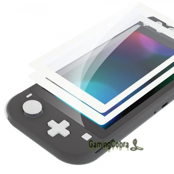 

2 Pack White Border Transparent HD Clear Saver Film Tempered Glass Anti-Scratch Screen Protector for NS Switch Lite