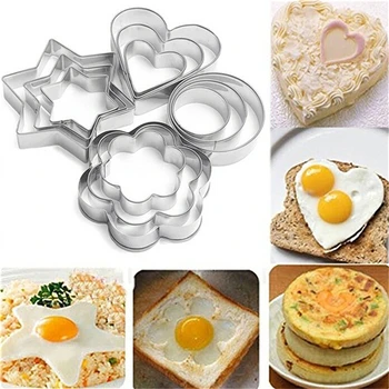 

12 Pieces/set Stainless Steel Cookie Cake DIY Mold Star Heart Floral Cutter Shape Baking Mould Mold